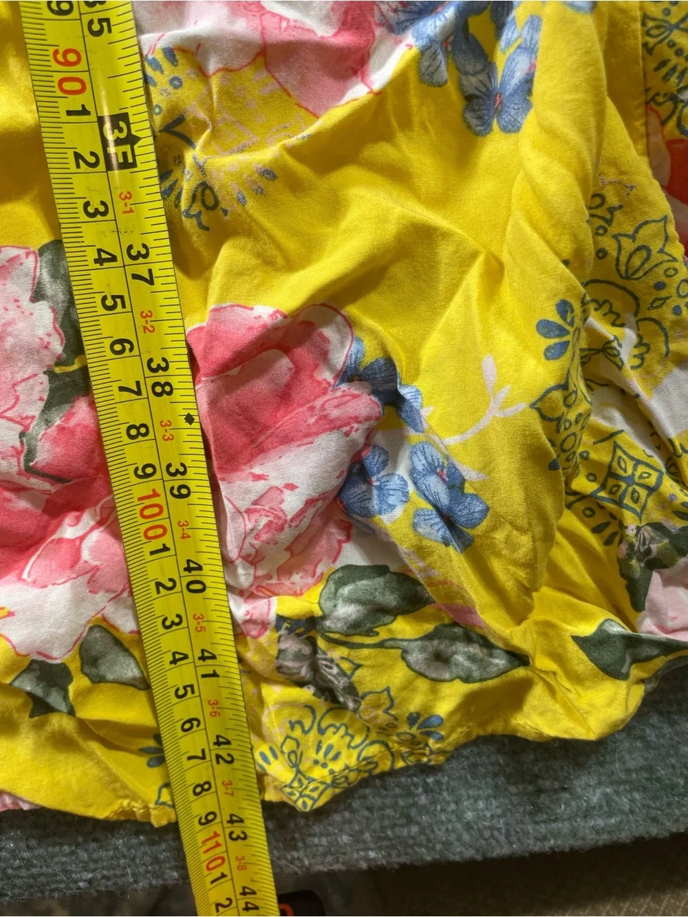 Justice Yellow‎ Floral Summer Dress with Pink Accents